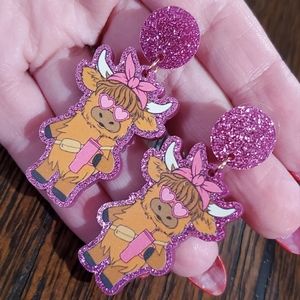 Heifer valentines earrings